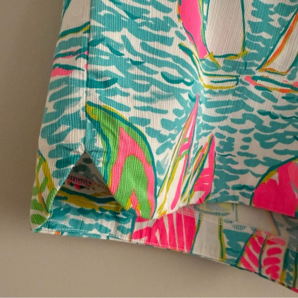 Lilly Pulitzer Adie Shorts You Gotta Regatta Sail Boat Pattern EUC 6 - Picture 6 of 8